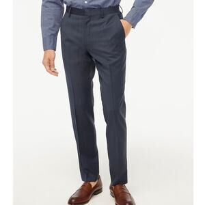 NWT J.Crew Slim-Fit Thompson Worsted Wool Suit Pant in Navy Size 28x32